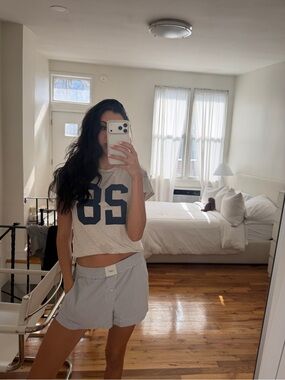 KITH Striped Cotton Women’s Lounge Shorts - Blue/White